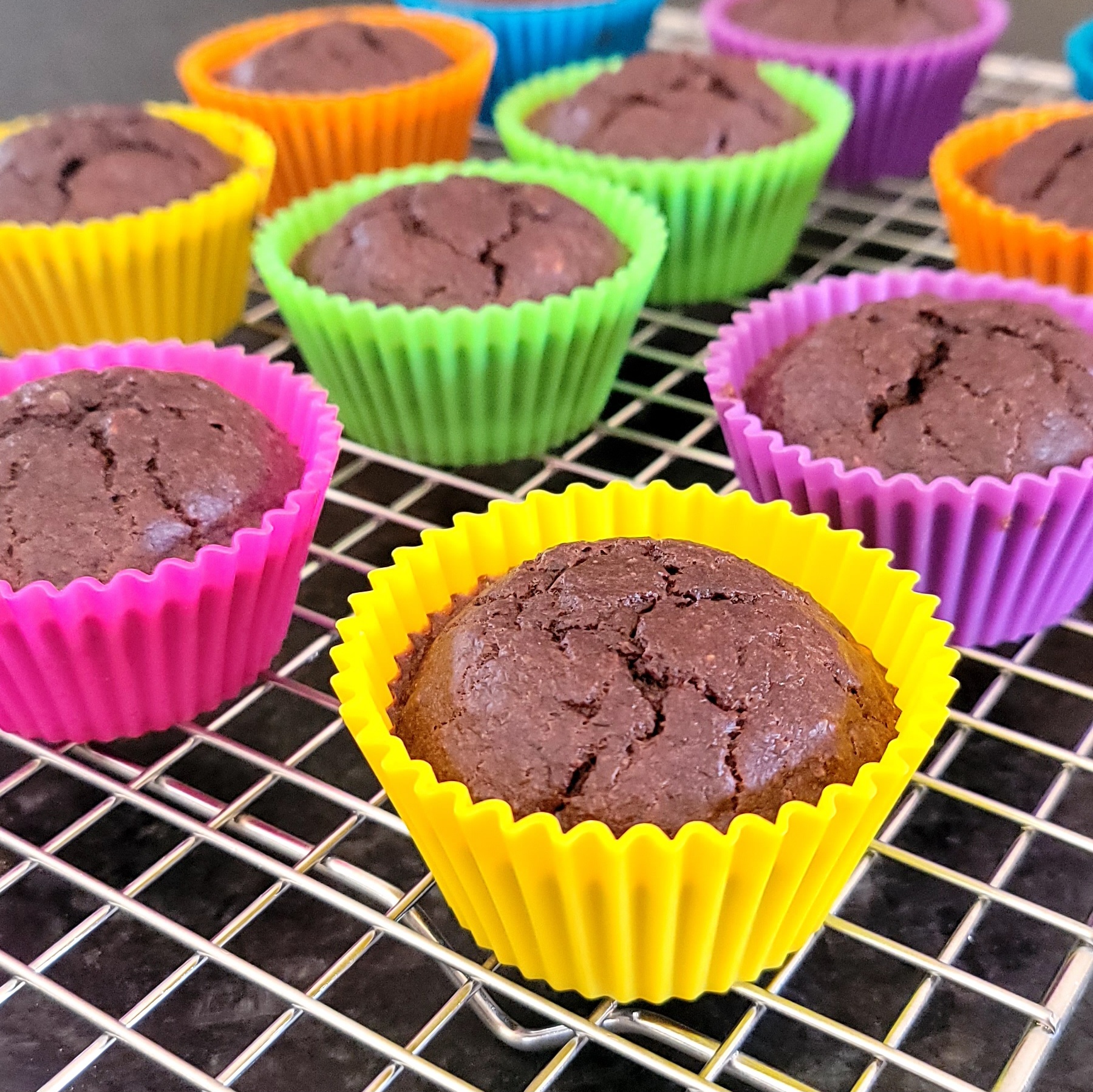 Healthy Chocolate Banana Oat Muffins