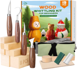 wood carving for beginners, whittling kit, hands-on hobbies, mindful activities